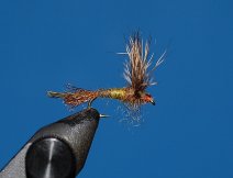 Mike's BWO sparkle dun - multi colored abdoman