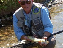 Myself with brown trout, South Fork of the Snake River, Idaho