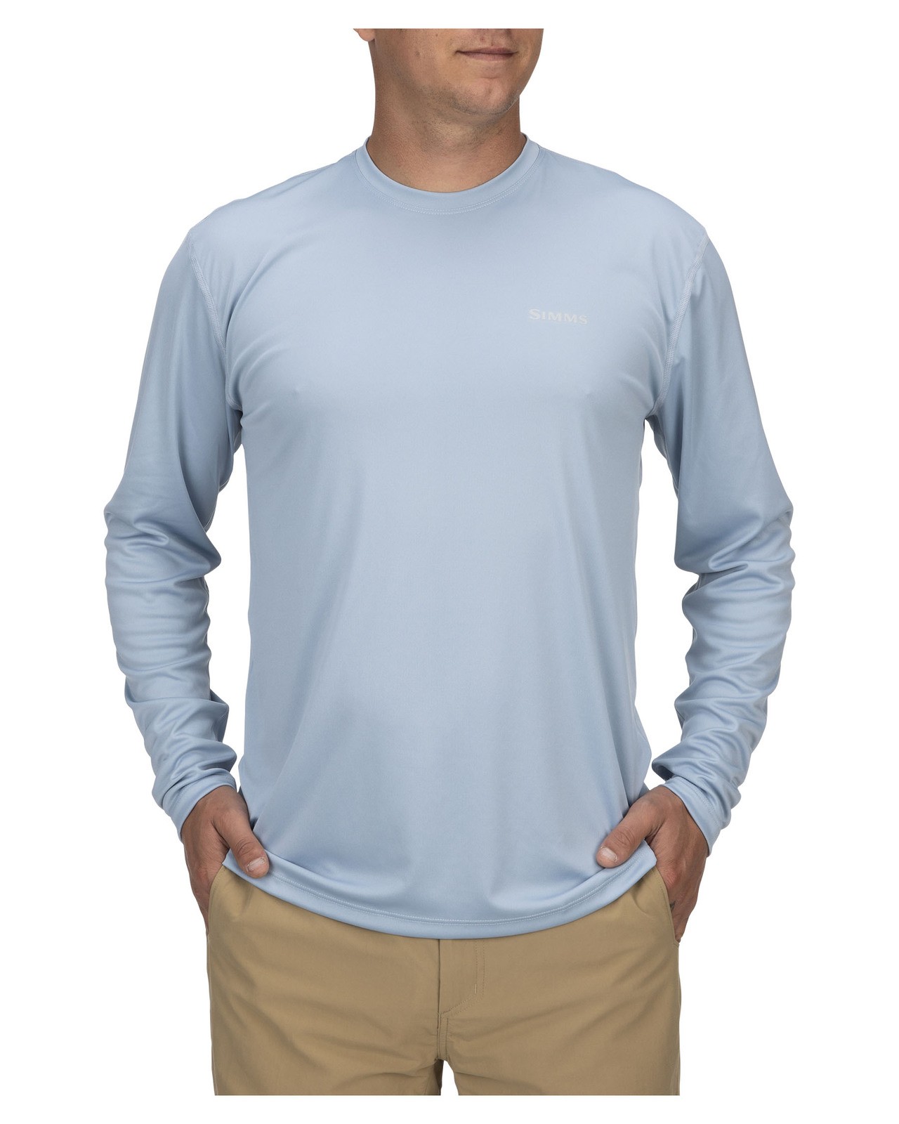 Simms Kids Solar Tech Crew Neck - Steel Blue,S