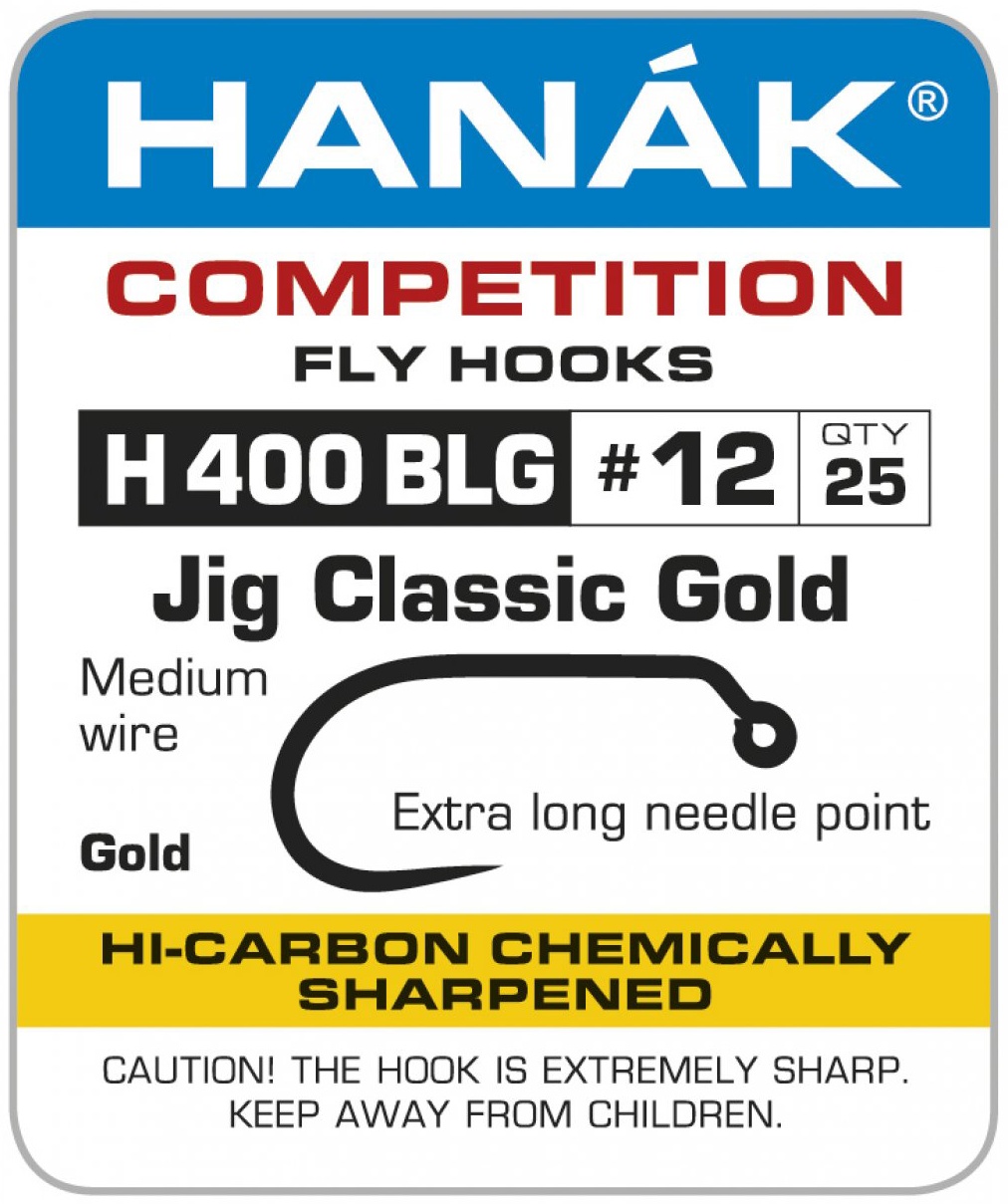 Fly Tying Hook Hanak Competition Jig Classic Gold (H400BLG