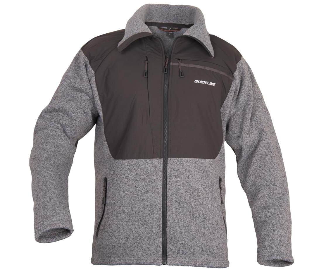 Fly Fishing Sweatshirt Guideline Alta Fleece Jacket Light Grey