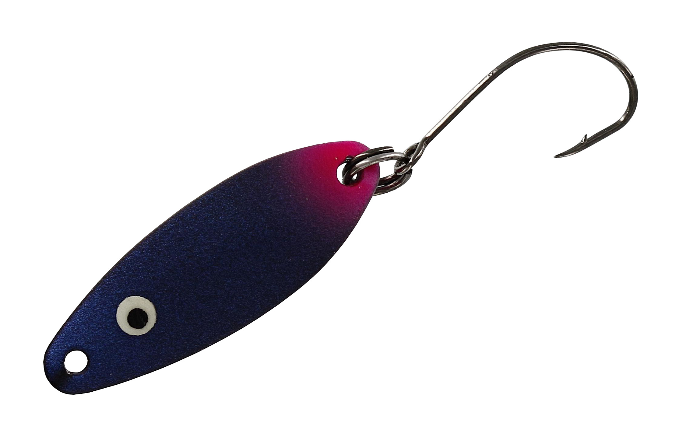 Fishing Jig Fish Head Spoon Lure With Feather Hook Rotating