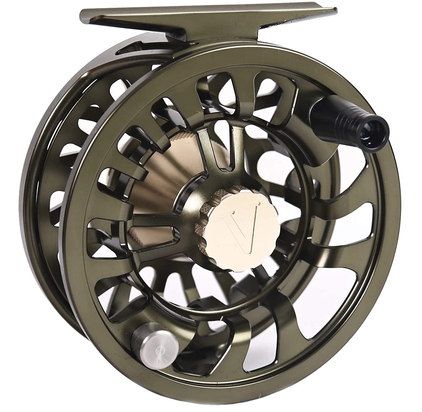 Fly Reel Leichi Shield Olive & Gold