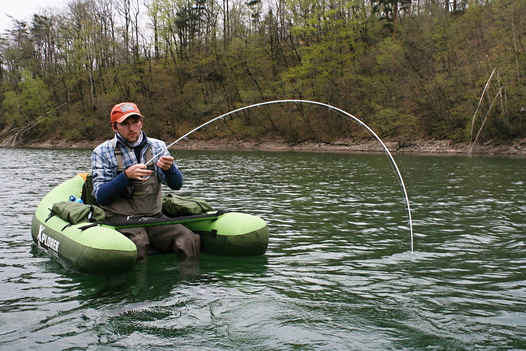 Belly Boat (Float Tube) Fly Fishing for Trout 