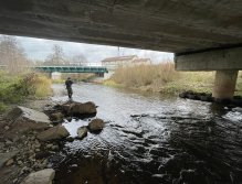 Svatava at the "tri-bridge" near Citická Street