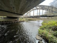 Svatava at the "tri-bridge" near Citická Street