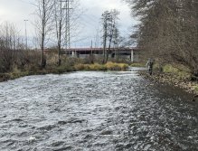Svatava under the sewage treatment plant in Svatava