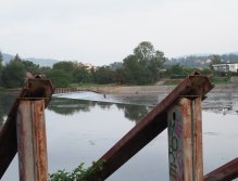 Berounka - the weir in Zadní Třebaň