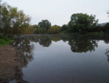 Berounka - the weir in Zadní Třebaň