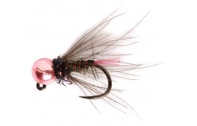  The Fly Fishing Place Tungsten Bead Hot Rib CDC Duracell  Tactical Jig Czech Euro Nymph Spanish Barbless Nymphing Fly - 6 Flies Size  14 : Sports & Outdoors