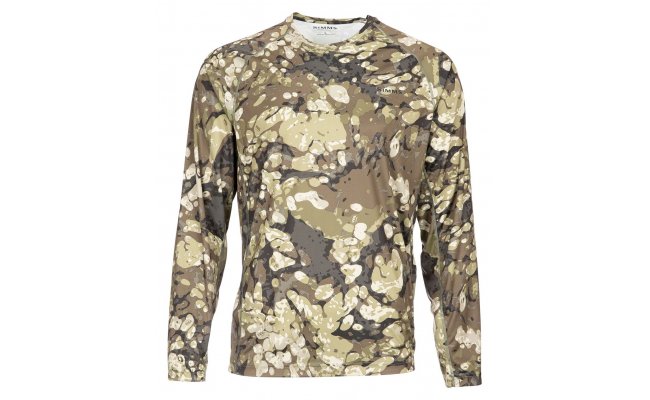 SolarFlex Crewneck Prints Simms Riparian Camo | CzechNymph.com