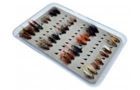 Flies selection hotfly LAKE PREMIERE V3 - 6 barbless flies with box