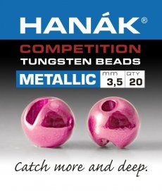 Tungsten Beads Hanak Competition Metallic+ Pink Light
