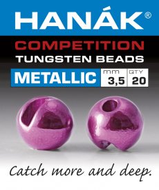 Tungsten Beads Metallic Pink