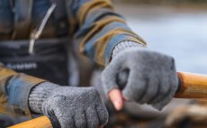 Fishing Gloves Simms Wool 1/2 Finger Steel